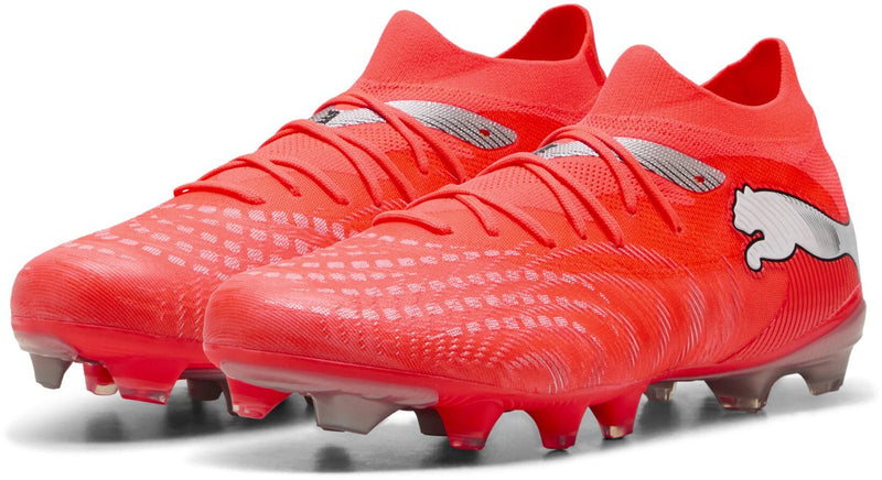 Scarpe sportive unisex Puma Future 9 Match FG AG - rosso brillante- bianco- nero- argento
