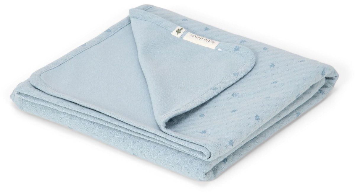 Little Dutch crib blanket - blue - essentials