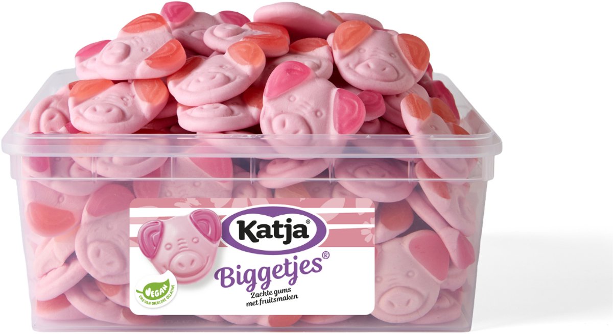 Katja biggetjes - zacht snoep - bak 1.125g