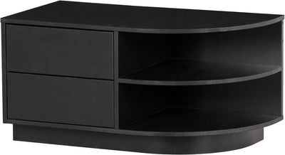 Mobile TV finca in legno rotondo destro - nero - 40x78x40