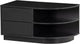 Mobile TV finca in legno rotondo destro - nero - 40x78x40