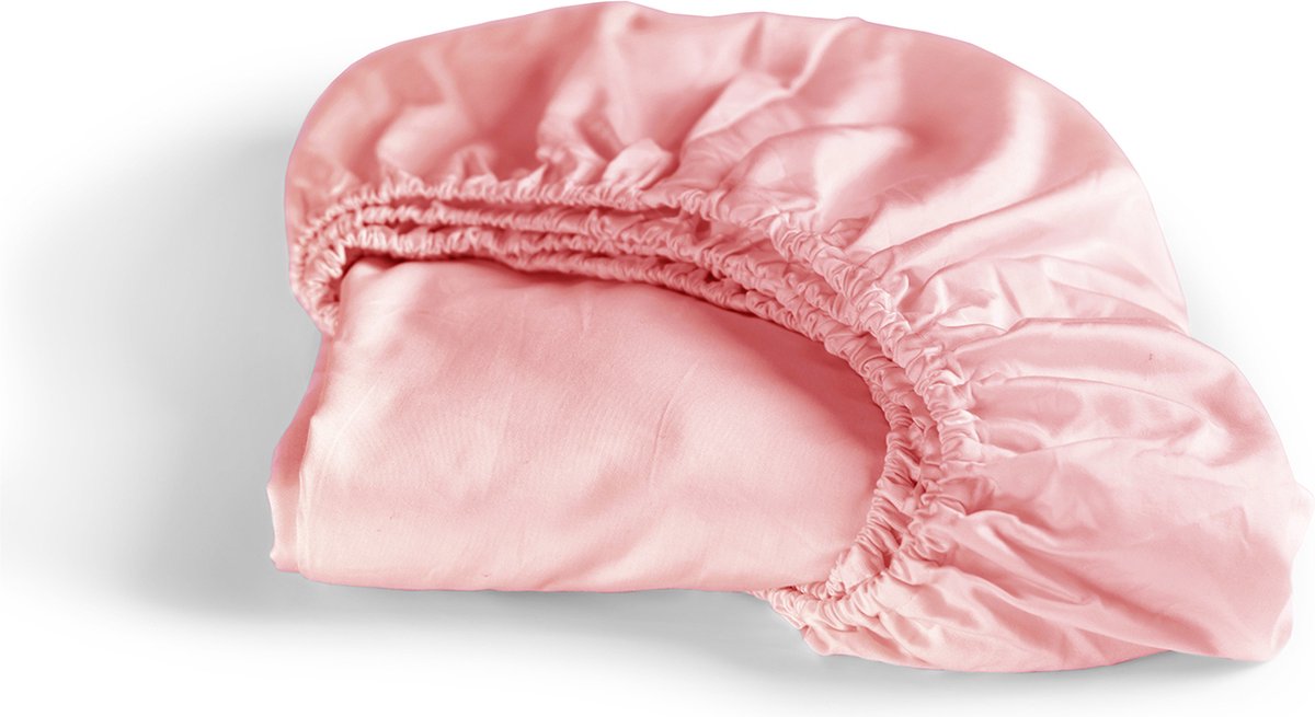 Cinderella - sundays - hoeslaken - tot 25 cm matrashoogte - satijn - 80x200 cm - roze