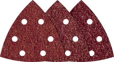 Wolfcraft - hojas de lija delta - juego de 25 piezas - grano 60 80 120 - para lijadora delta - 1865100