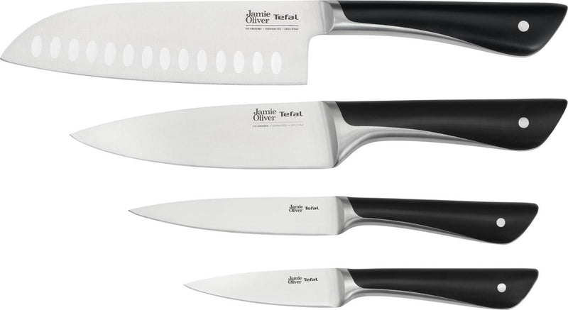 Set coltelli Jamie Oliver by Tefal - 4 pezzi - acciaio inossidabile - ergonomici - per uso professionale