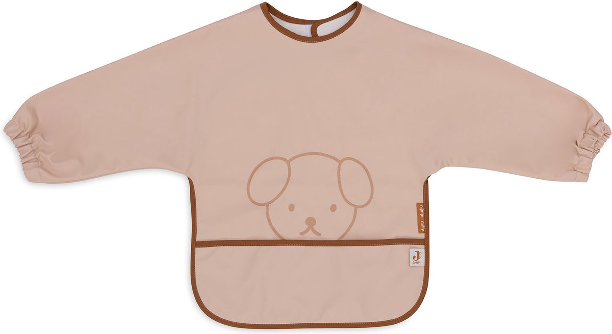 Jollein x Miffy - babero impermeable con manga - miffy peekaboo wild rose