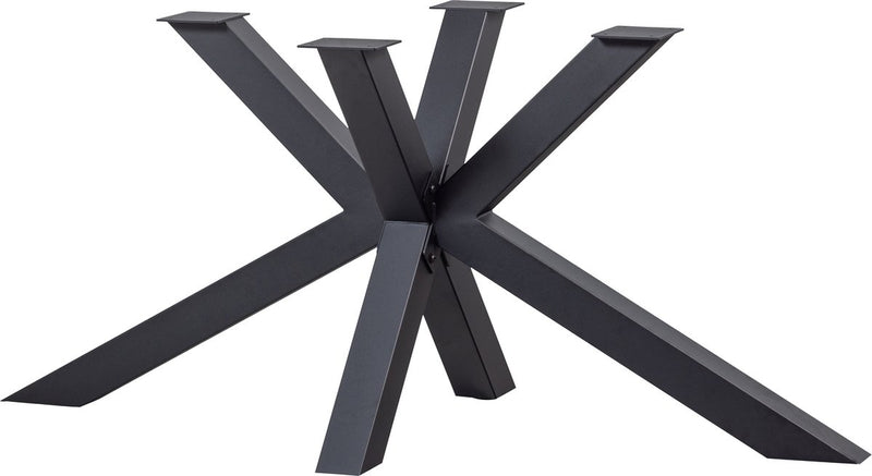Woood tablo kruispoot - metaal - zwart - 72x159x77