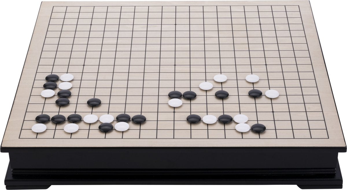 Engelhart go gioco da tavolo con scomparti laterali – 361 pietre di plastica 21 mm – gioco da tavolo strategico –