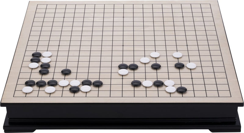 Engelhart go gioco da tavolo con scomparti laterali – 361 pietre di plastica 21 mm – gioco da tavolo strategico –