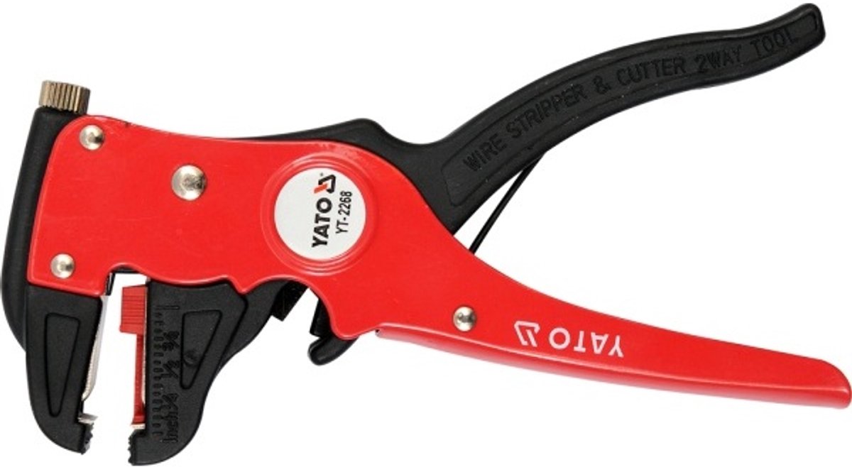 Yato yt-2268 - pinza spelafili automatica - 175mm - per filo 0,2-6,0 mm² - ergonomica