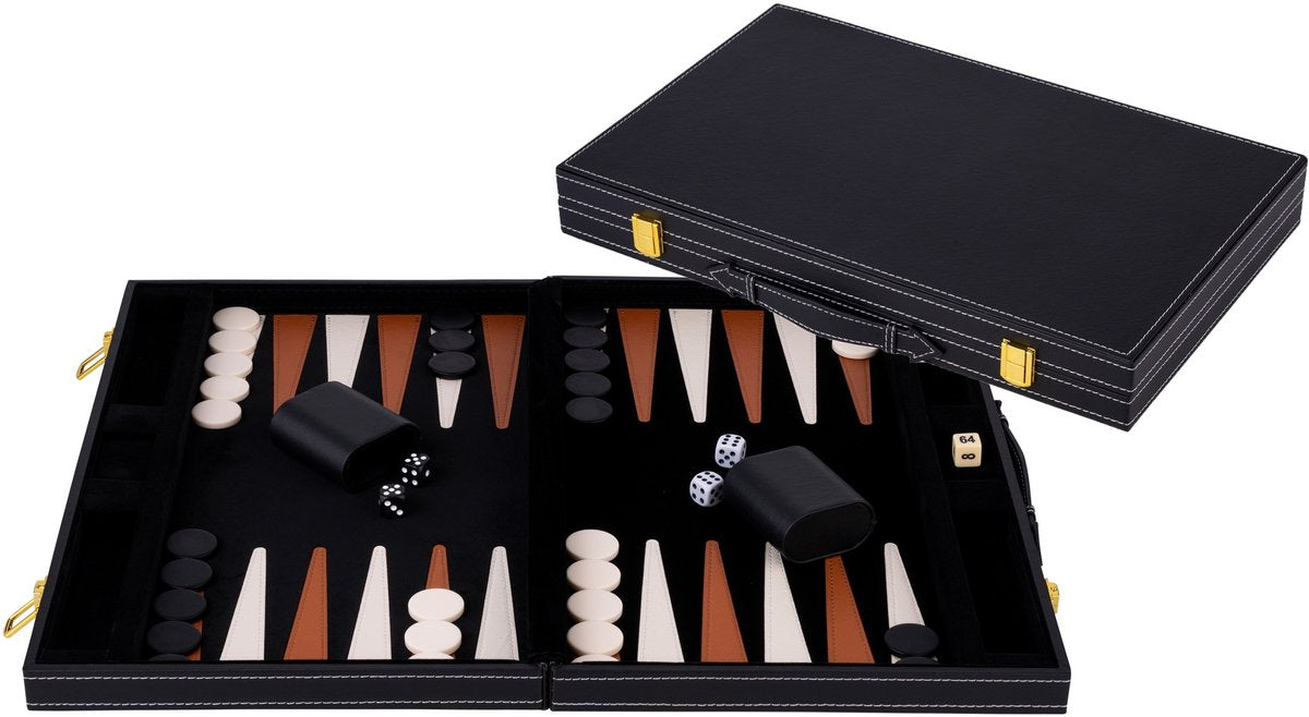 Backgammon 18 Brown and Ivory Classic Game de mesa