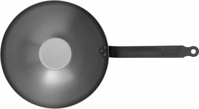 Debuyer de buyer mineral b wok nero 28 cm – lamiera d'acciaio – senza pfas – padella wok professionale – adatta per induzione