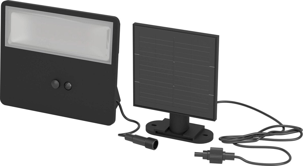 Lampada da parete solare da esterno Eglo panettieri - LED - 17 cm - nera