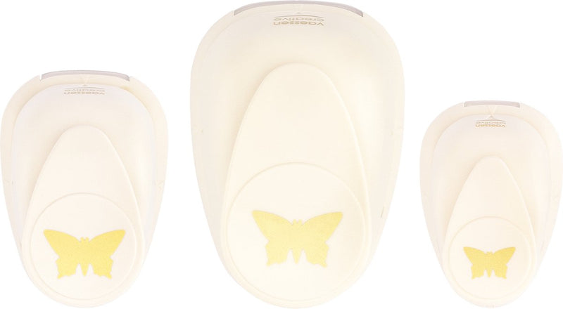 Vaessen creative pons set - figuurpons - vlinders - 3 st. - 9 mm tot 3,5 cm