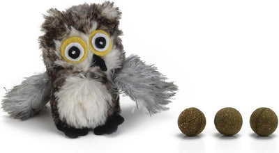 Búho Beeztees - juguete para gatos - incl. bolas de hierba gatera - 9,5 cm