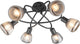 Trio tarifa - lampada da soffitto - nero opaco - escl. 6x e14 4 w - montaggio a soffitto