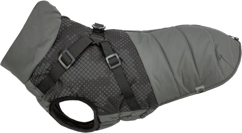 Trixie abrigo para perros reflectante gris 30 cm - cálido forro polar - poliéster reflectante, fácil de poner