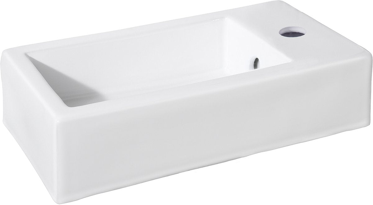Differnz hura l fountain - ceramic - 40 x 22 x 11.5 cm - white