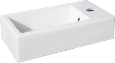 Fuente Differnz hura l - cerámica - 40 x 22 x 11,5 cm - blanco