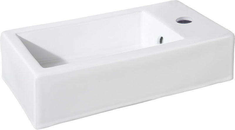 Fuente Differnz hura l - cerámica - 40 x 22 x 11,5 cm - blanco