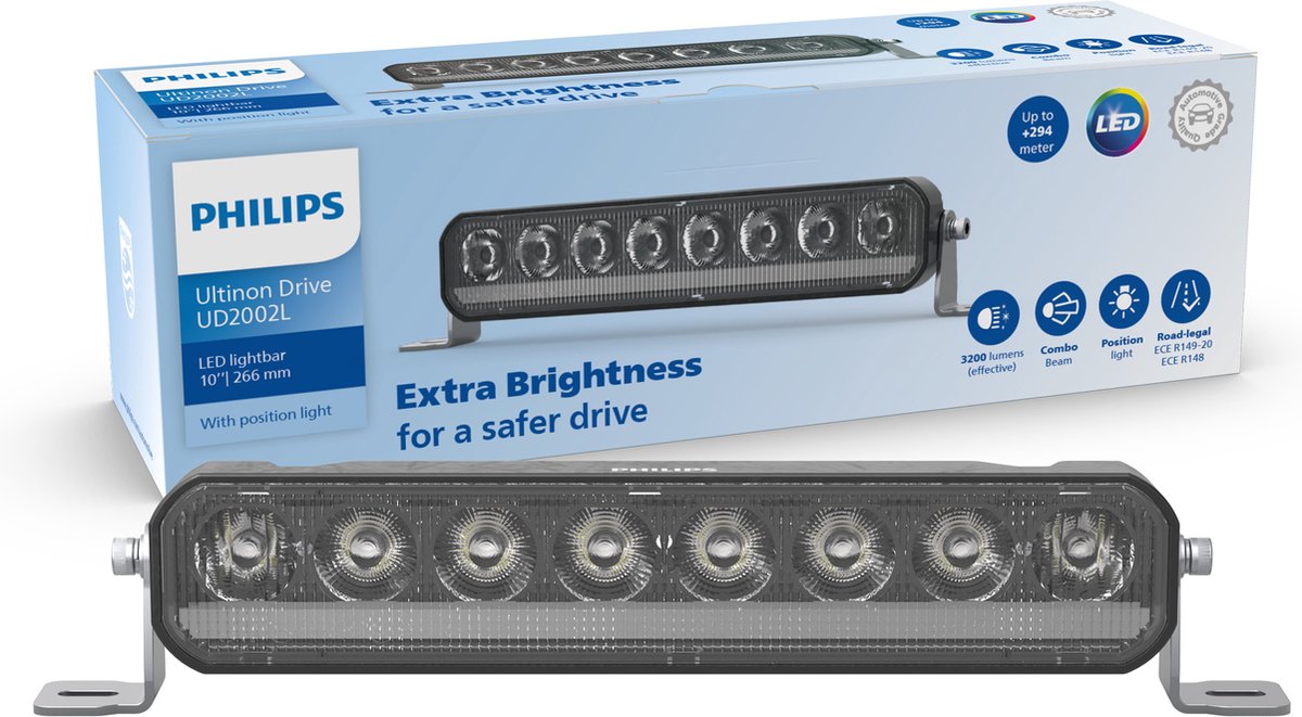 Philips Ultinon Drive 2002L Barra de luz LED de 10 pulgadas