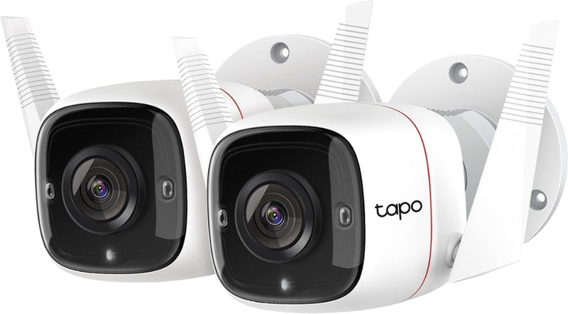Cámara de seguridad exterior tp-link tapo c310 - 2k - visión nocturna starlight seguridad para el hogar wi-fi - blanco - paquete de 2