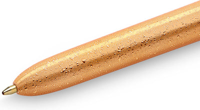 Bolígrafo Bic de 4 colores - cuerpo dorado con motivo helado - paquete de 1 pieza - punta media 1 mm