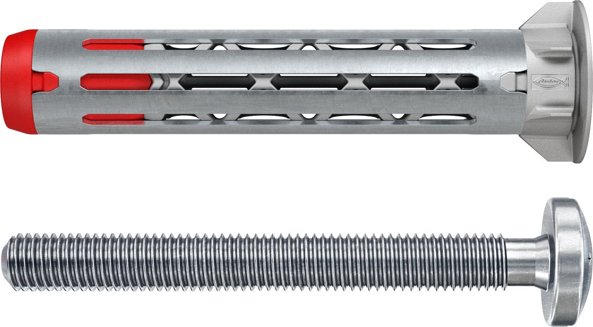 Fischer taco hueco para pared duohm 6×55 s ph pz - taco universal para pared hueco con tornillo de cabeza de botón pz - 25 piezas