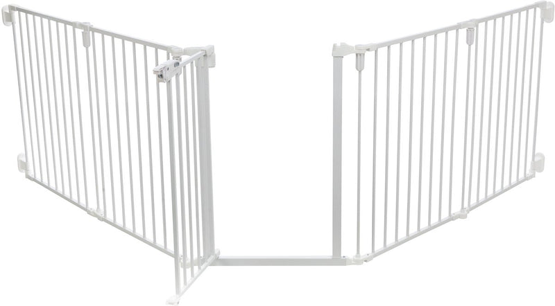Trixie Close Fence Metal de 5 piezas con puerta blanca
