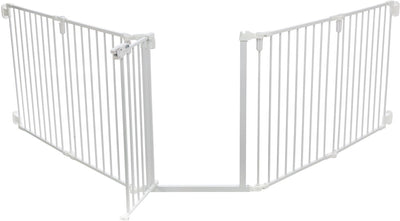 Trixie Close Fence Metal 5 pezzi con porta bianca
