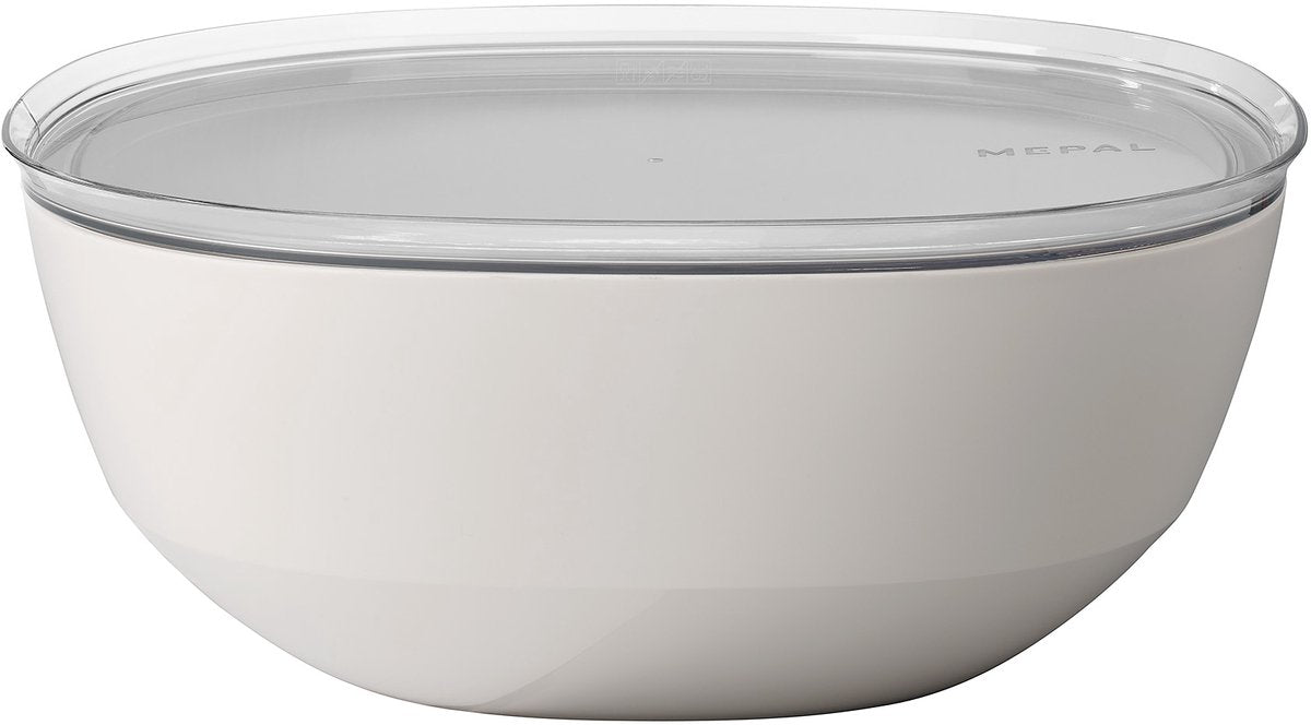 Mepal ensaladera con tapa silueta - 5000 ml - ensaladera - blanco nórdico