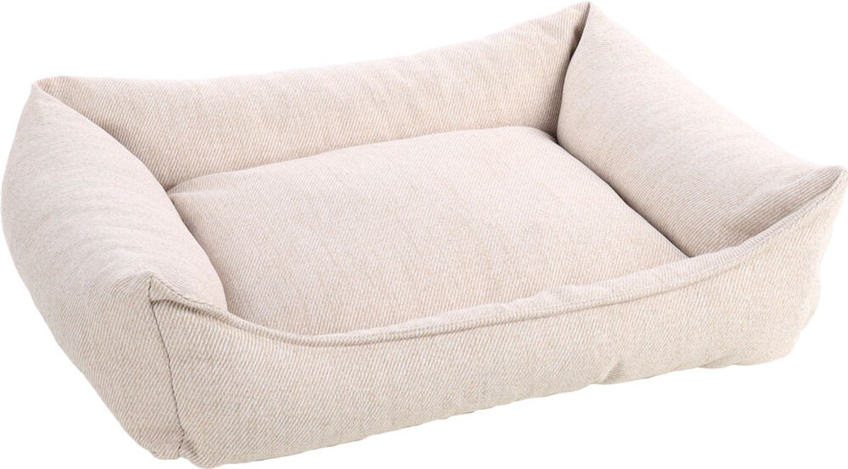 Flamingo orthopedic dog bed - orthopedic dog bed - premium line - pure luxury dog bed 80 x 67 x 22 cm - extra memory foam for maximum comfort - baldar basket beige