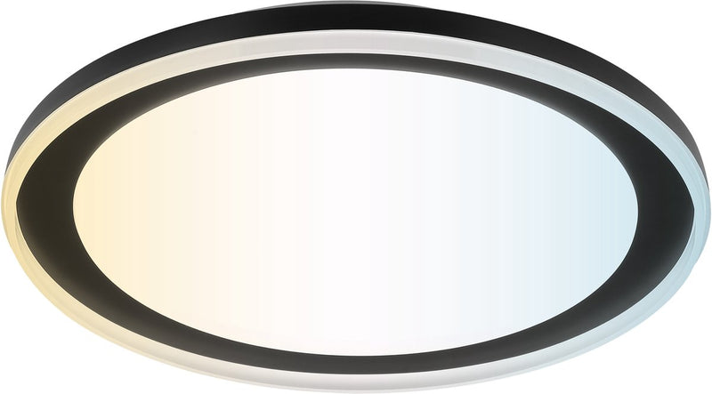 Brilliant pederson - lampada da soffitto - led 26w - 2700k-6500k - nero