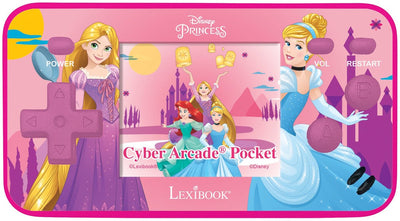 Consola de juegos portátil Lexibook Disney Princess Cyber Arcade® Pocket - pantalla LCD en color 1,8'' 150 juegos, incluidos 10 juegos exclusivos de Disney Princess