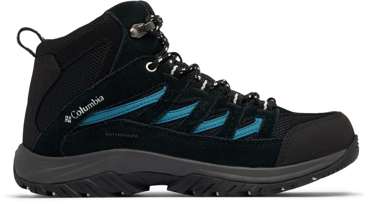 Columbia crestwood™ mid waterproof dames wandelschoenen - black, skylight