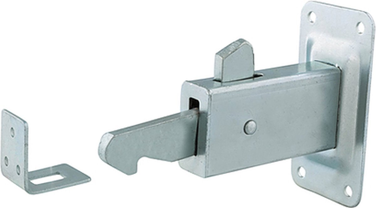 Soporte de puerta sin marca con placa de pared, galvanizado, 120x67x7 mm