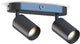 Lámpara de techo Calex - 2 luces - foco de superficie - ovalado - negro - dorado