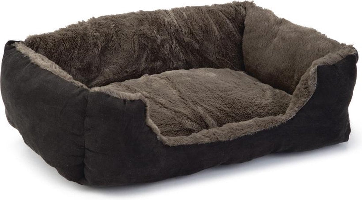 Beeztees baboo super soft - cesta per gatti - cuscino per gatti - nero talpa - 48x37x18 cm