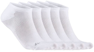 Calzini sportivi unisex Craft Active Footies, confezione da 5 - bianchi