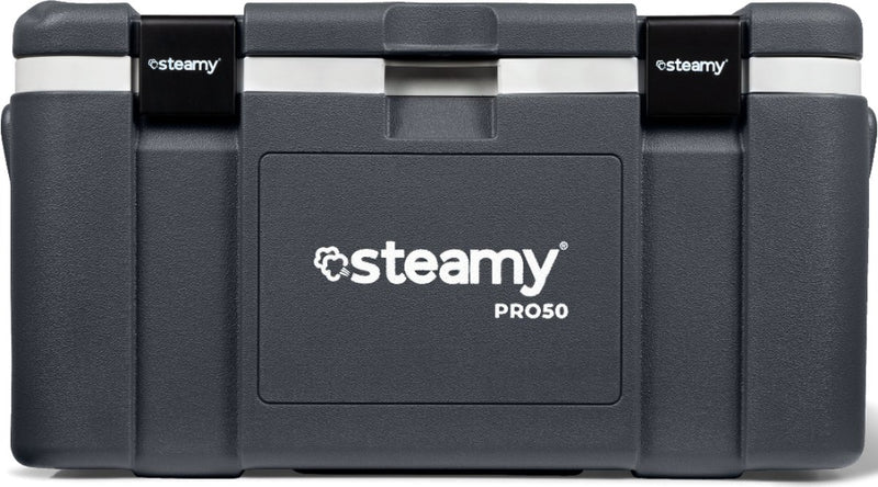 Steamy pro 50 - grote koelbox - extra goed geïsoleerd - 50 liter - grijs