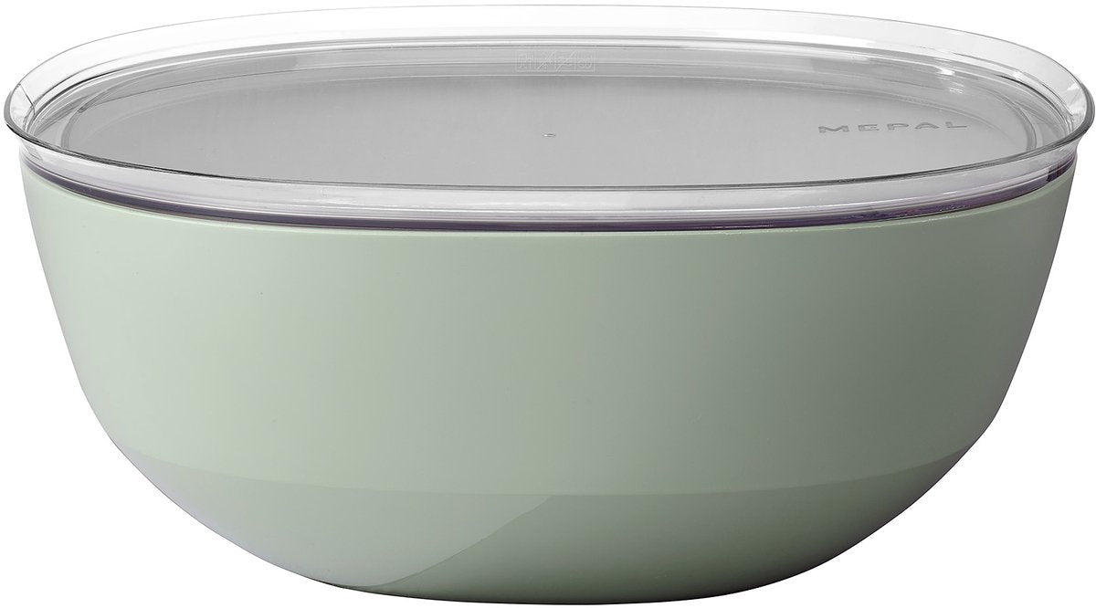 Cuenco para servir Mepal con tapa silueta - 5000 ml - ensaladera - salvia nórdica