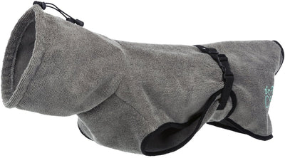 Trixie bathrobe dog terry gray