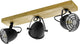 Eglo gatebeck - wand|plafondlamp - 3-lichts - e14 - hout|zwart