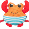Trixie krab met flostouw oranje