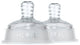 Set tettarella per biberon Mepal mio 2 pezzi veloce - anti-colica - il design a spirale previene l'intasamento - silicone di grado medico - trasparente