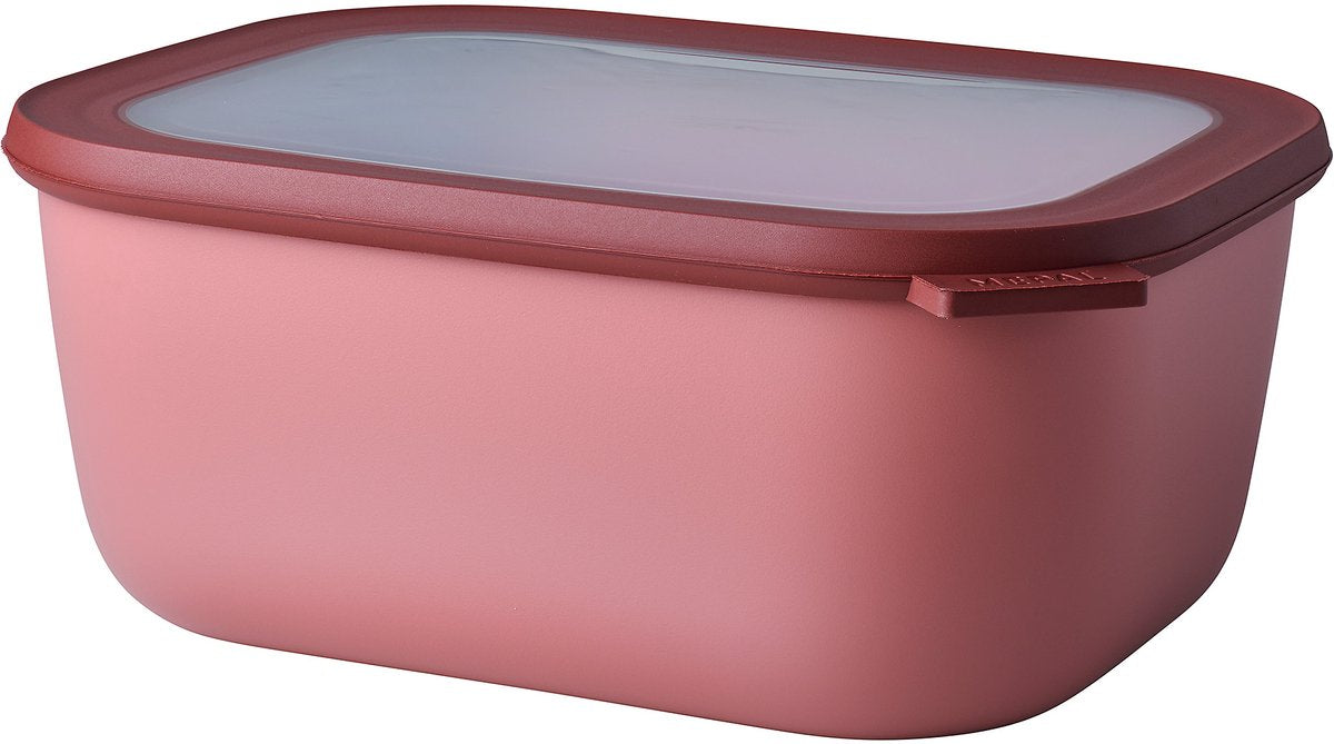 Mepal - recipiente para alimentos circular multitazón - 3000 ml - rectangular - malva vivo