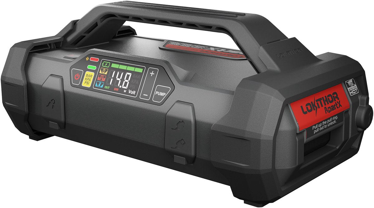 Arrancador auxiliar Lokithor apartx con compresor de aire - sin batería - 10 bar - USB-C 60w - linterna 400 lúmenes