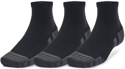 Under armour ua performance tech 3pk qtr-blk calcetines deportivos unisex - negro - gris azabache