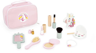 Janod - unicorno - beauty case - 10 accessori per il trucco