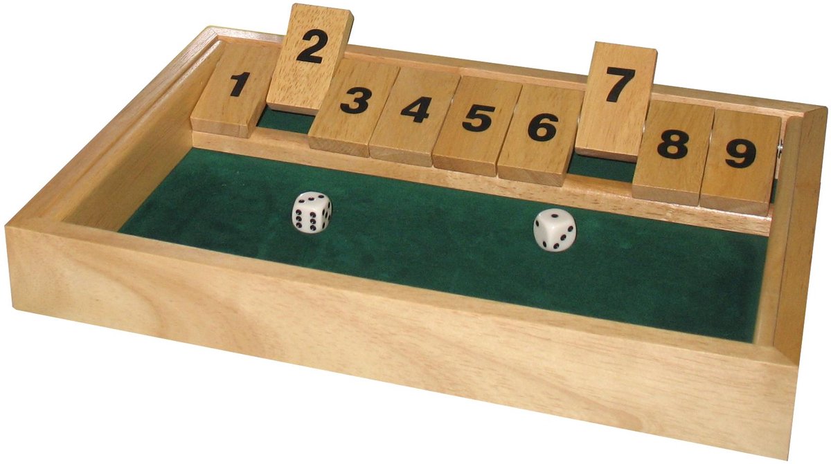 Giochi caldi chiudi la scatola grande 9 numeri 34x24x3cm in legno