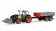 Bruder Claas nectis 267 f con caricatore anteriore e camion con ribaltamento con